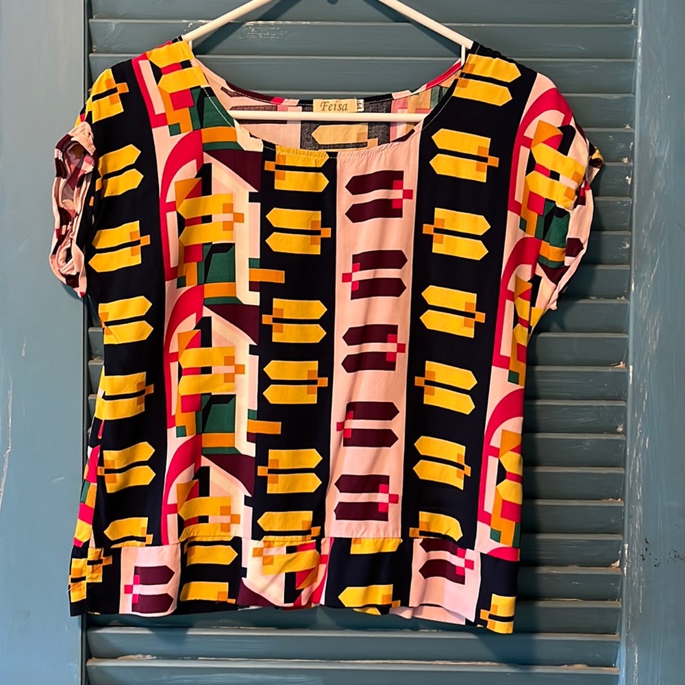 Fiesta colorful short sleeve top PP